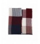 Women's Long Soft Plaid Scarf Winter Large Blanket Wrap Shawl 78 By 28 In - Burgundy - C5186AT3ULY