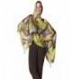 Feather Print Poncho- One Size Fits All - CG11DPRG795