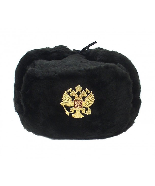 Hat Russian Soviet Imperial Eagle Black KGB *Fur Military Cossack Ushanka* Size L - CE11BUFPZ1P