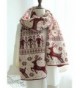 Rebecca Knitting Christmas Reindeer Blanket in Fashion Scarves
