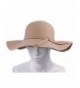 JTC Womens Hats Wool Sun Bowler Floppy Wide Brim Hat Beach Wear - CM11K3O70AH