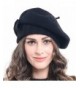 Z&S Women Wool Beret Knit Cap With Bow - Black - C4128F0IQ8L