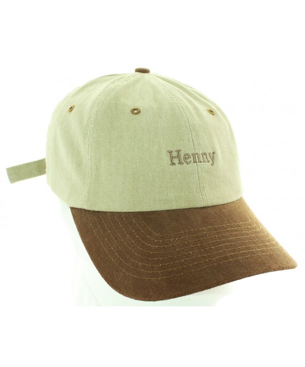 Henny Hat Embroidered in USA Baseball Hat Khaki.brown CG17Y7KDTMD