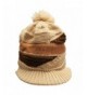Beige Kids Visor Beanie Hat in Women's Skullies & Beanies