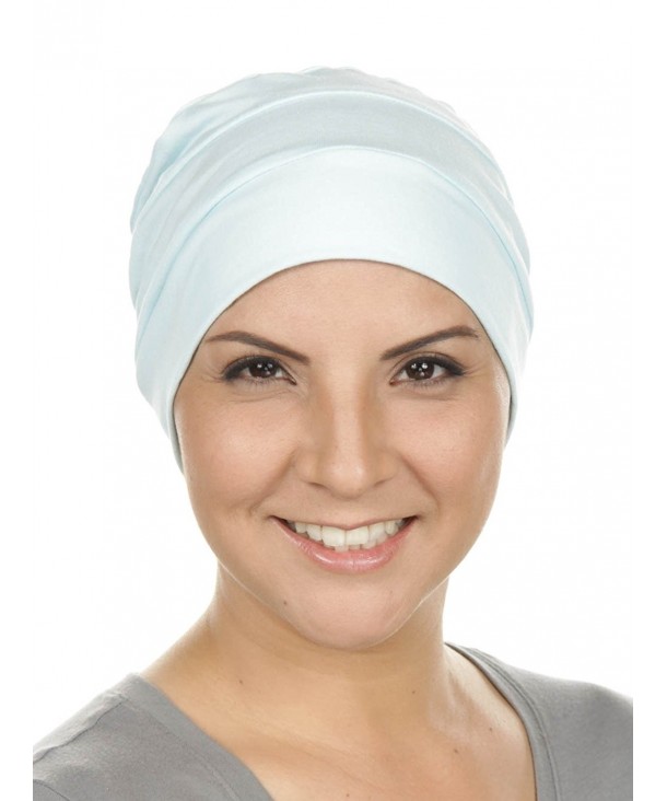 Chemo Cap Womens Soft Cotton Knit Beanie Sleep Turban Hat Headwear For Cancer - 26- Light Blue (Cotton Knit) - CC12N9OXSMF
