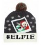 Capelli Light Up Santa's Elf Hat: Multi LED Lights Christmas Cuff Pom Pom Beanie - Grey Combo - C01888WIQA8