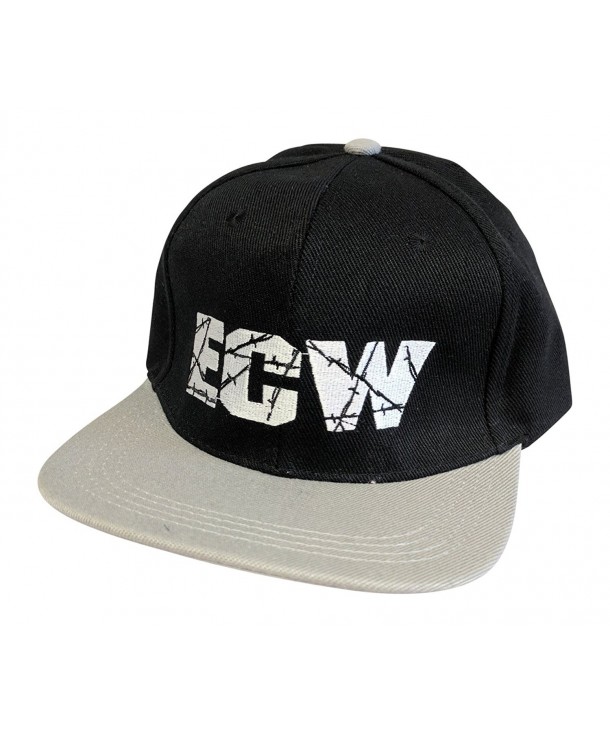 ECW Extreme Championship Wrestling Black Polysnap Baseball Cap Hat - C0182HE7QHD
