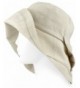 Evolatree Packable Summer Beach Sun Hat - Soft Adjustable Wide Brim - Linen Blend - Cream - CQ128M79GUT