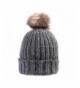 FAMY Women Winter Beanie Hat with Warm Fleece Lined Thick Slouchy Snow Knie Skull Ski Cap - gray - CD18625CWQ3