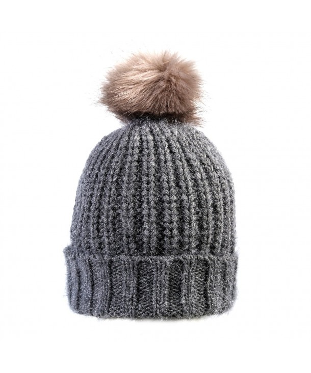 Women Winter Beanie Hat with Warm Fleece Lined Thick Slouchy Snow Knie ...