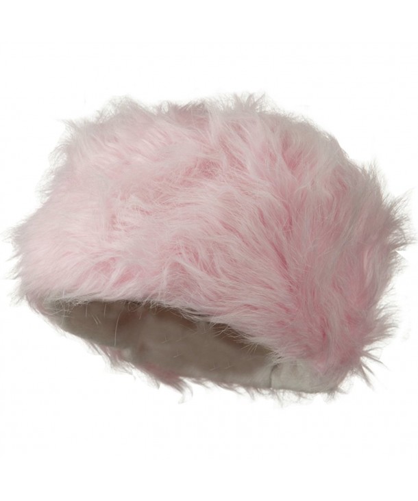 Woman's Faux Fur Bucket Hat - Pink W28S62B - CB11C0N7N61