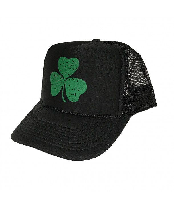 P&B Shamrock- Saint Patrick's Day Irish Day Adjustable Unisex Hat Cap - Black - C017XHNYS9O
