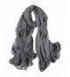 GERINLY Chic Openwork Lace Splice Cozy Scarf For Women Wrap Shawl - Gray - CP188USCDXA
