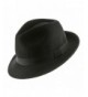 Wool Felt Trilby Snap Brim Fedora Hat - Black - CB11OPP2KCJ