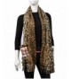 KC Caps Soft Fleece Fringed Shawl Wrap Shoulder Cozy Winter Scarf with Pockets - Cheetah - CO129KLHM11
