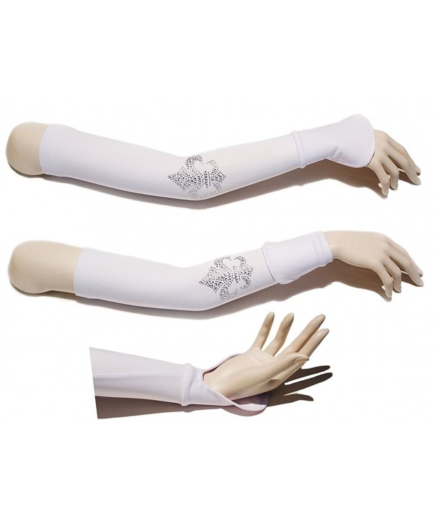 Sun Protection Glamour Sleeves Women - UPF 50+ Day or Evening Wear - White Le Fleur - CC127D69COZ