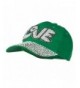 Love Rhinestone Jeweled Baseball Cap - Green - CI11VLHLDGX