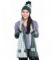 Simplicity Winter Adult/Child Snowflake Knit Set Scarf- Gloves & Beanie - Snow_adult_grn - C811GQHRTYX