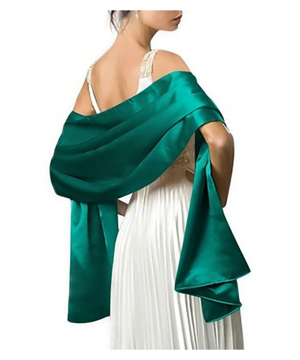 Achaestrella Wedding Prom Bridesmaids Dress Satin Shawl A Lot Colors Avalible - Green - CX186IR9EHX