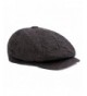ZLSLZ Mens Striped 8 Panel Ivy Newsboy Cabbie Gatsby Beret Painter Hats Caps For Men - Black - CD186C4WQ4L