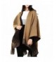 Marvel O Bug Warm Plaid Fashion Women Oversized Fringe Scarf Blanket Shawl Wraps Poncho Pashminas S139 - Brown - CI188UI84SQ