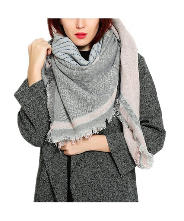 RACHAPE Winter Blanket Scarf for Women Fashion Large Soft Shawl - Pink - CQ12O4YF23R