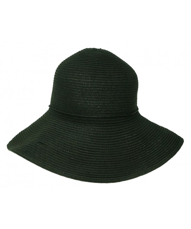 August Accessories Women's Black Classic Toyo Kettle Hat - C211XI5Y87H