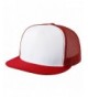 Classic Trucker Snapback Hat Yupoong 6006 & 2-Tone - Red/White/Red - CU11LMLW4L1