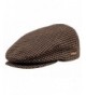 Wool Petersham Traditional Ivy League Snapbill Flat Cap - Houndstooth - CL11OMI86VX
