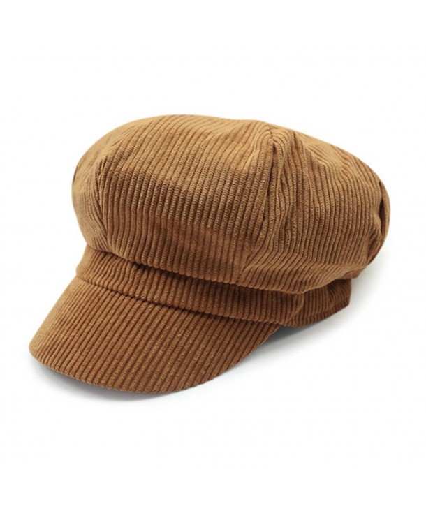 One Size brown ZLS Womens Retro Peaked Ivy Newsboy Paperboy Gatsby Cabbie Painter Cap Hats