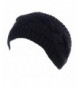 BYOS Womens Fashion Winter Cable Crochet Knit Headband With Adjustable Button - Black - CR185C37WWY