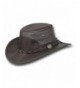Barmah Hats Faux Leather Cooler Hat - 1082BR - Medium - CK11KV69Z1Z