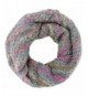 Chunky Two-Tone Knit Unisex Winter Infinity Scarf - Pink - CE110C3WHM1