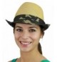 Unisex Camouflage Weaved Fedora Natural in Women's Fedoras