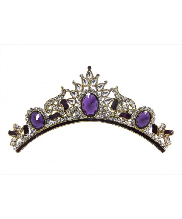Pageant Birthday Princess Headband Rhinestone - PURPLE - CC188HR859D