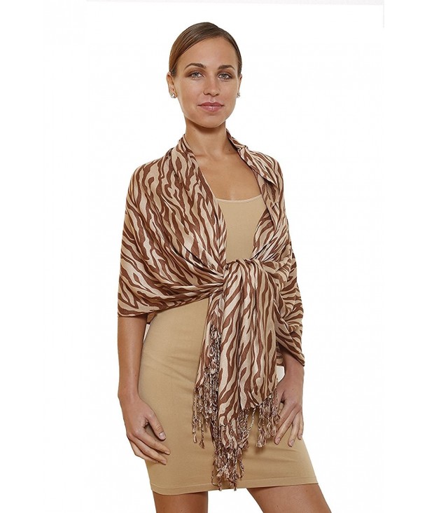 Gilbin Luxurious Paisley Design 28 x 70 Silk Blend Pashmina Shawl Wrap - CH11OCD5FW1