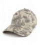 Armycrew Tropical Floral Printed Polo Style Adjustable Unstructured Baseball Cap - Stone - CU1857R9X3A