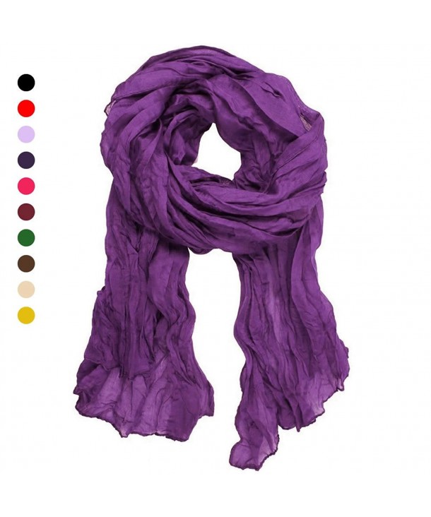 AStorePlus Fashion Pleated Crinkle Simple - Dark Purple - CI12NT8VEVL