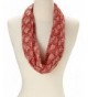 Amtal Lightweight Red & White Heart Design Chiffon Casual Infinity Scarf - CV11FQN7UCT
