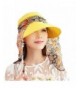 Voberry Women's Folding UV Protection Roll Up Wide Brim Sun Hat [Two Styles] - Yellow - CW11YZDQKD1