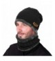 VBIGER 2-Pieces Winter Beanie Hat Scarf Set Warm Knit Hat Thick Knit Skull Cap For Men Women - Black - C012O9QGQ4E