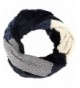 Sakkas Julie Short Wrap Around Two Sided Faux Fur And Ribbed Knit Infinity Scarf - Grey / Blue - CW12MY8B5C0