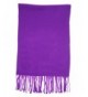 LibbySue Solid Cashmere Winter Bright Purple in Fashion Scarves