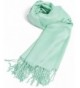 Premium Large Soft Silky Pashmina Shawl Wrap Scarf in Solid Colors - Mint Green - C81802747QO
