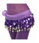BellyLady Belly Dance Hip Scarf Skirt Wrap With Paillettes Christmas Gift Idea - Purple - CQ11K69U0VB