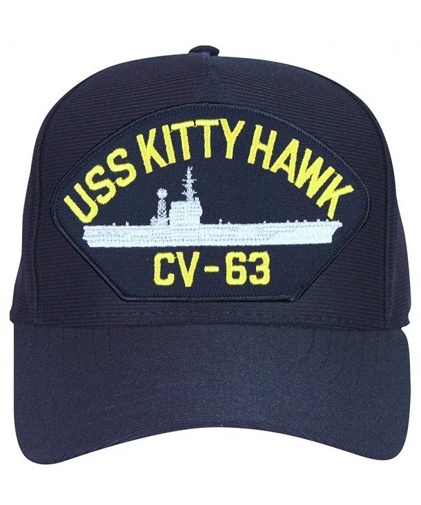 USS Kitty Hawk CV-63 Baseball Cap. Navy Blue. Made in USA - CC12O029SF5