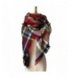 VirgoL Women's Stylish Tartan Tassels Scarf Soft Plaid Cape Blanket Warm Shawl Wraps - Winered - C51868QAMRC
