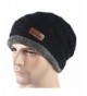 WOZHIFU Men Soft Lined Thick Wool Knit Skull Cap Warm Winter Slouchy Beanies Hat- Black- XX-Large - CU185DA4GIC