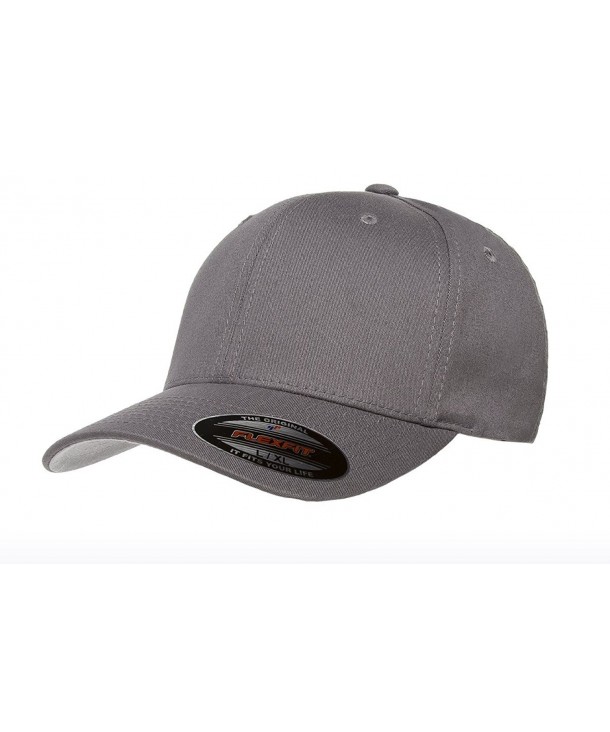 Flexfit V-Flexfit Cotton Twill Fitted Hat 5001 XXL (7 3/8" To 8") - Grey - CQ122XI7J2P