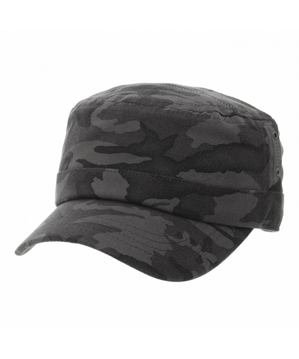 WITHMOONS Cadet Cap Camouflage Military Pattern Baseball Cap CR4795 - Black - C1186HLL4ZS